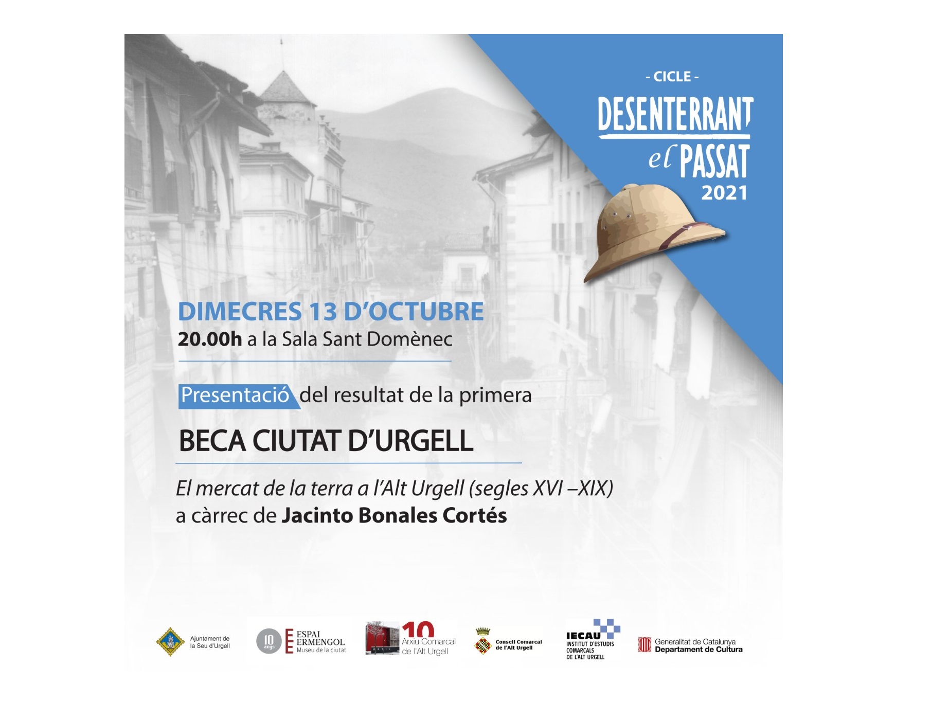 L'IECAU us convida a la presentació del resultat de la primera Beca Ciutat d'Urgell