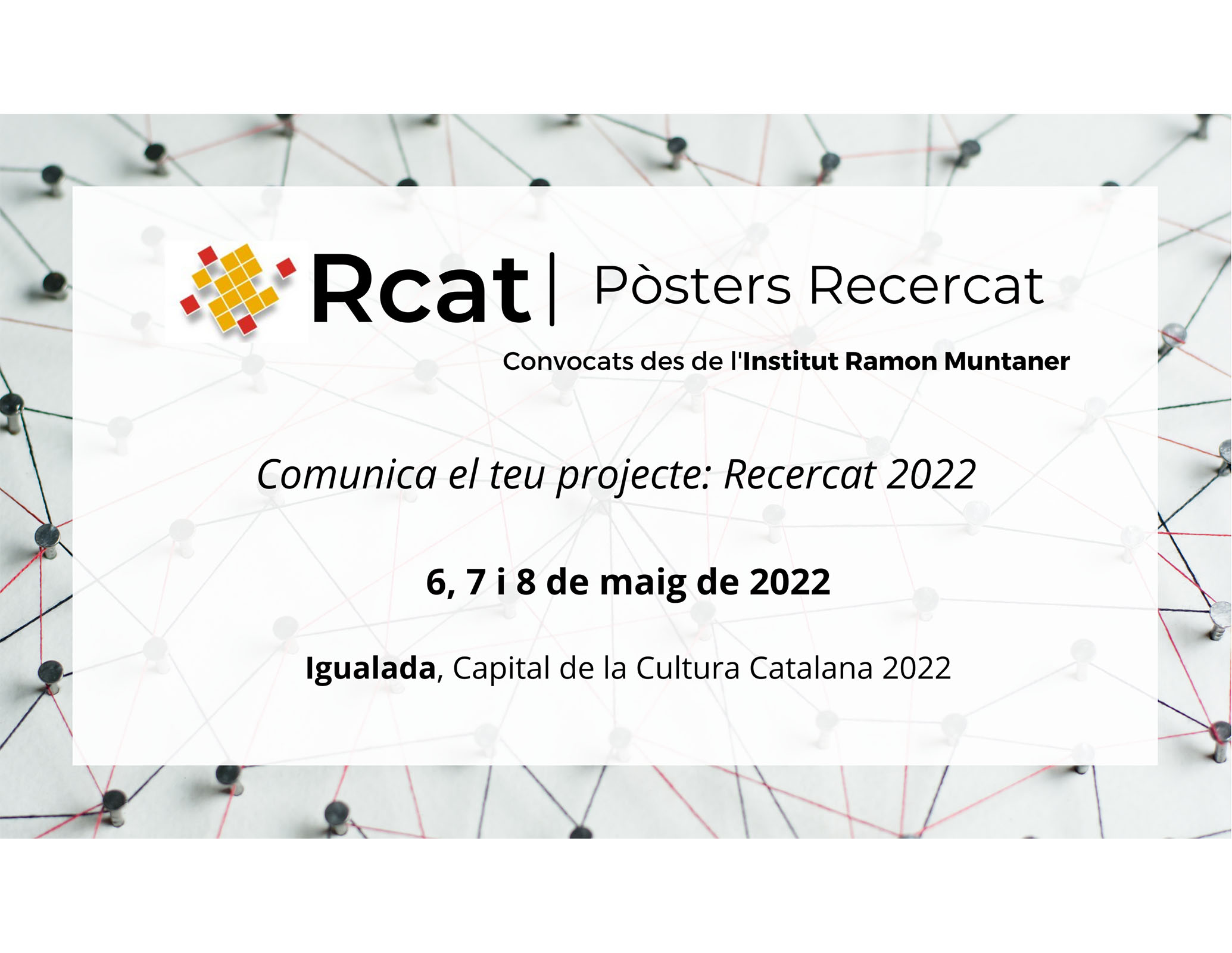 Ja podeu presentar les vostres propostes de pòsters per al Recercat 2022