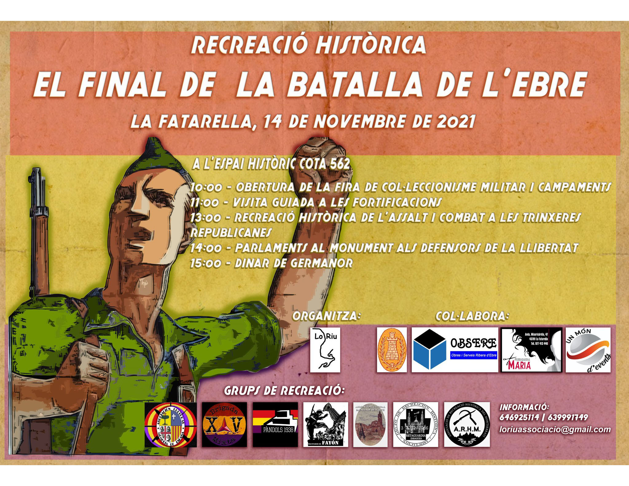 L'Associació Lo Riu organitza la recreació històrica "El final de la Batalla de l'Ebre" a la Fatarella