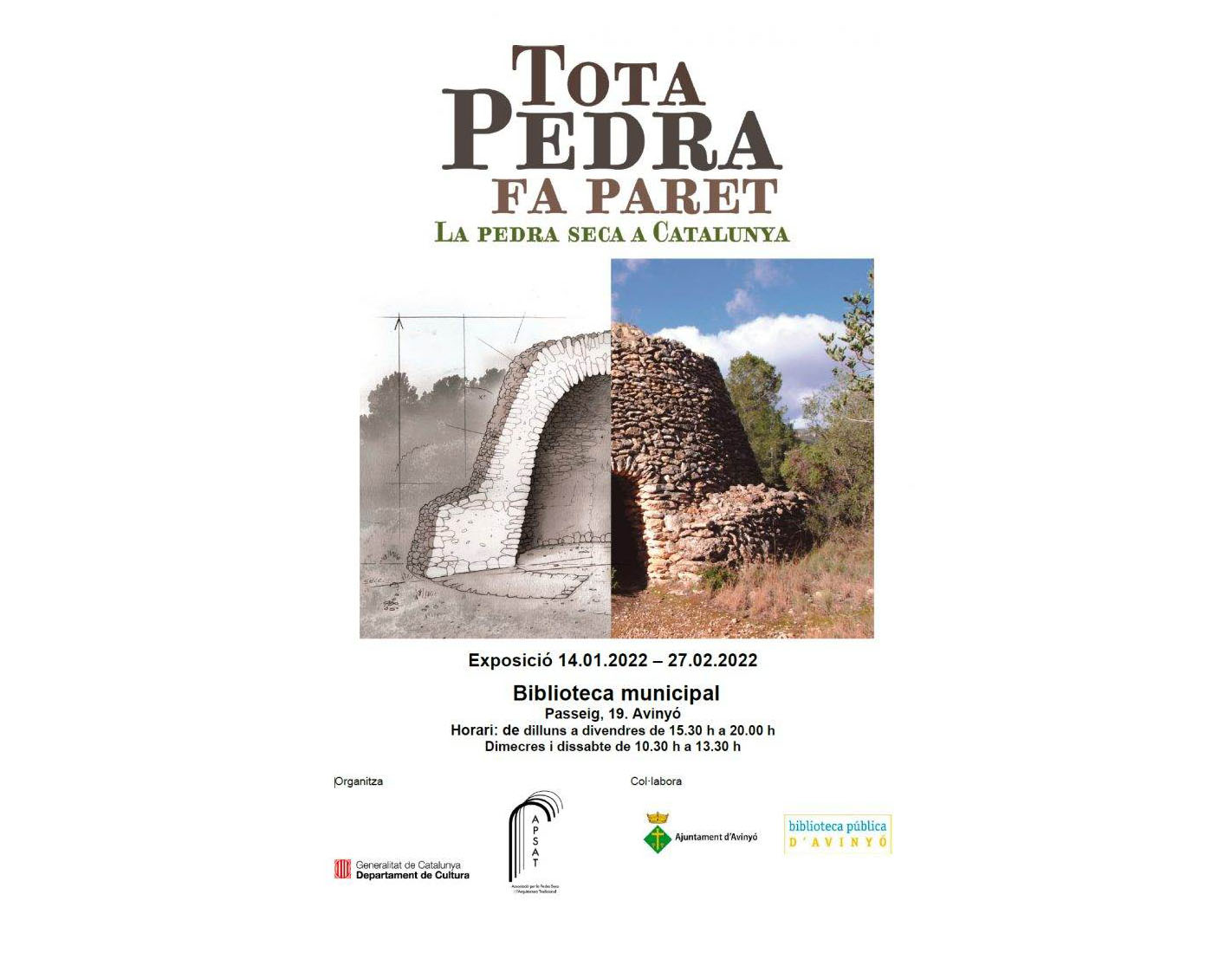 L'exposició "Tota pedra fa paret. La pedra seca a Catalunya" a Avinyó