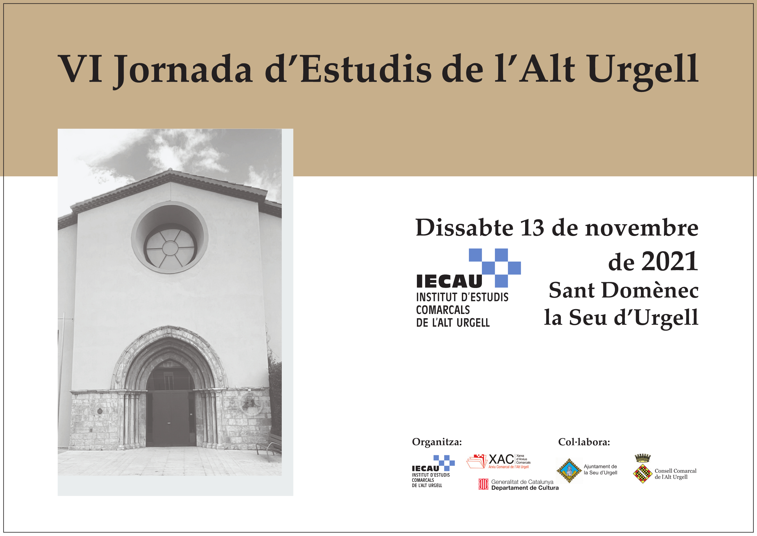 El proper dissabte la Seu d'Urgell acull la VI Jornada d'Estudis de l'Alt Urgell